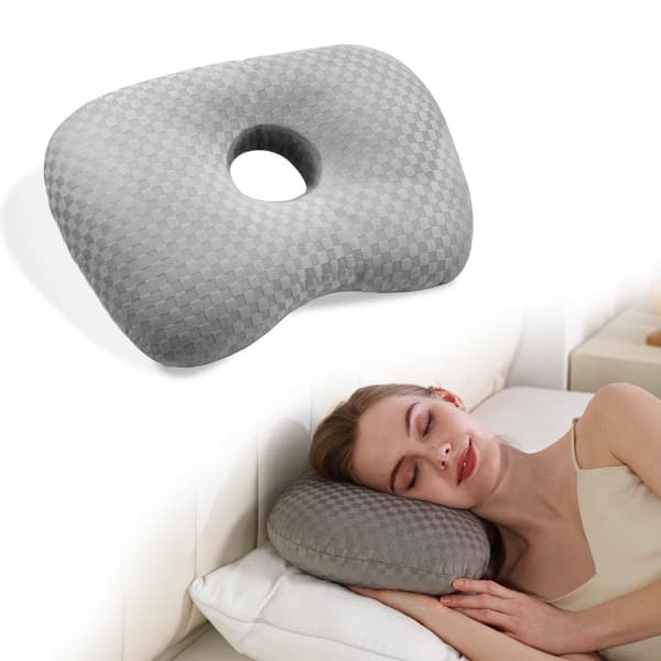 Microfiber Pillow, Side Sleeper Pillow with Ear Hole, Protects Your Ears, Comfortable and Strain-Free - hh