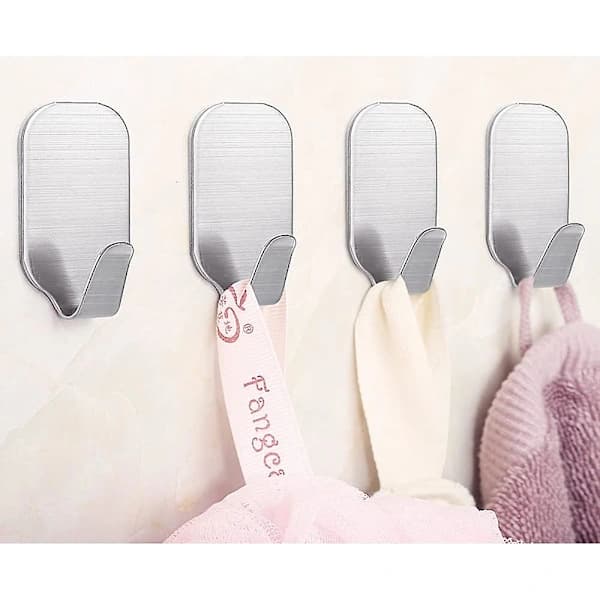 Small Stainless Steel Self-Adhesive Hooks, Drill-Free Towel Hooks, Gift