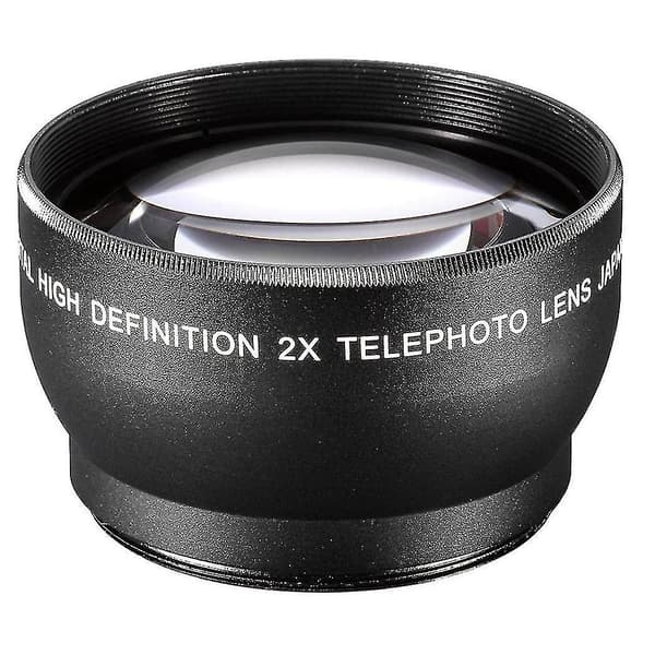 55 mm 2X teleobjektiv telekonverter för 18-55 mm