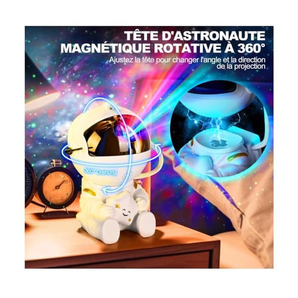 Astronaut Starry Sky Projector, Galaxy Projector with 2-Star Nebula, Remote Control, 360° Rotation, Speed, Decorative Lamp[YJD]