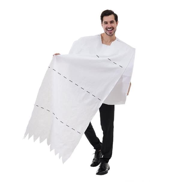 Kæmpe toiletpapirkostume til voksne Halloween 69.5*78CM