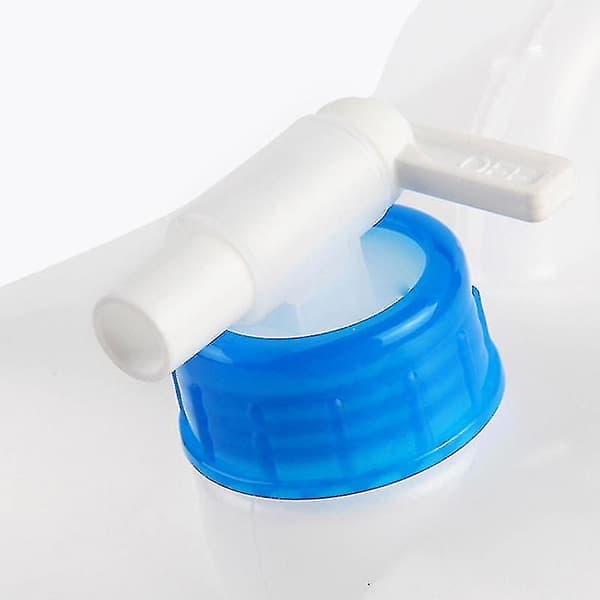 Fällbar vattenbehållare för camping, vattenförvaringskuber, kanna med kran, vikbar för (15L)