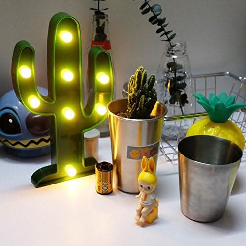 Skiltlamper, Varmhvit LED-lampe Tropisk Grønn - Stue, B