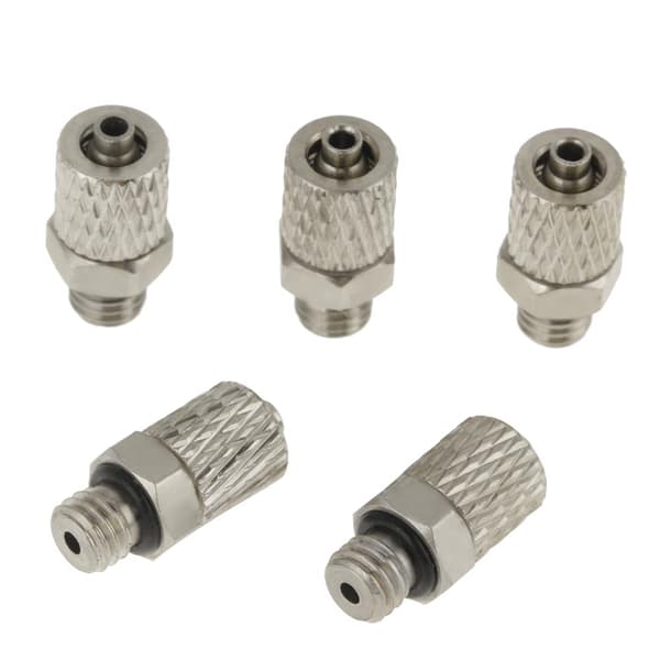 20 stk M5 4 mm Mini pneumatisk trykluftkobling Lige han-kobling Luftslange Hurtigkobling