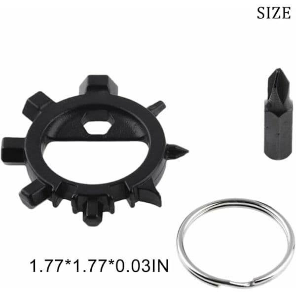 12-in-1 Snowflake Multitool – Stainless Steel Keychain Screwdriver, Bottle Opener for Camping & Adventure
