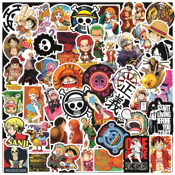 100 One Piece Klistermærker One Piece