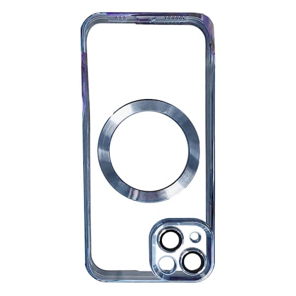 Trendy elektroplateret magnetisk sugeetui til iPhone Far Peak Blue til iPhone13mini[XJ]