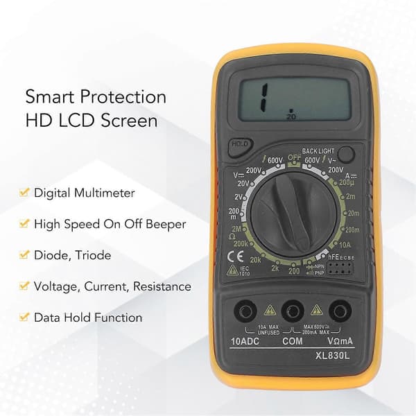 Digitalt multimeter Høj nøjagtighed Multifunktionel modstand Strømspændingsmåler til industri