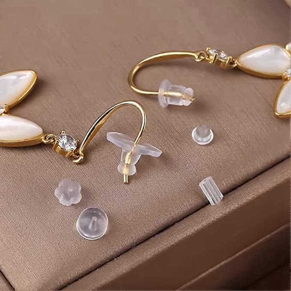 Earring Silicone Earring Back 6 Clear Rubber Earring Safety Back Plug Replacement Kit (550 -600pcs) Transparent Transparent