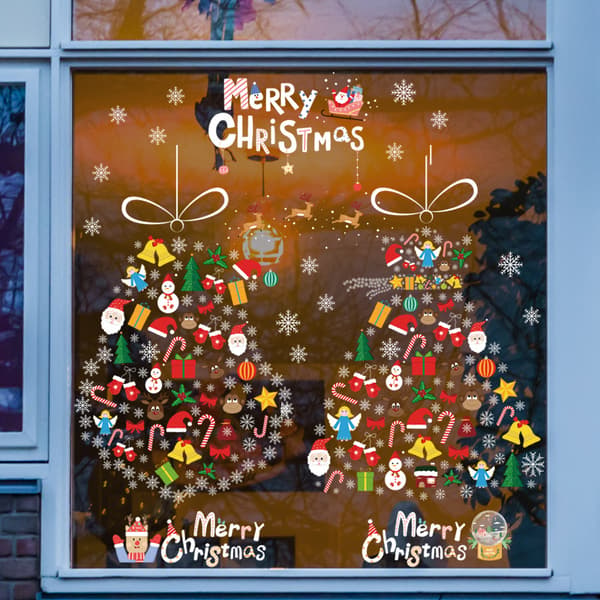 4 Pieces Christmas Window Decorations, Shop Christmas