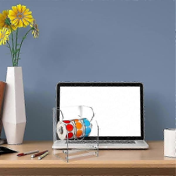 Adjustable Acrylic Dispenser for Sticker Roll Labels - Clear Label Holder for Easy Dispensing