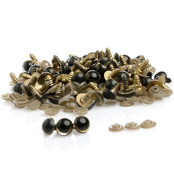 Haloppe 100 kpl 8-20 mm muovisia turvasilmiä nallekarhuille, nukeille, eläinnukeille, askarteluun, tee-se-itse Db Golden Golden 8mm