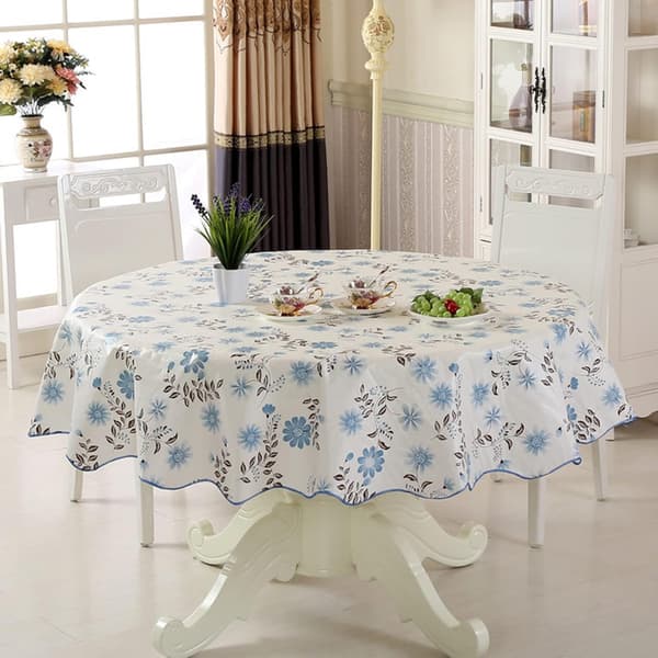 150 cm rund hotellduk ensfarget restaurantduk polyesterstoff duk hjem middagsbordsduk, vaskbar duk til bryllup