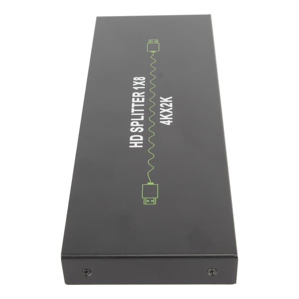 4K HD Multimedia Interface Splitter 1x8 1 ind 8 ud HD Multimedia Interface Splitter Splicer Extender 100‑240V EU-stik