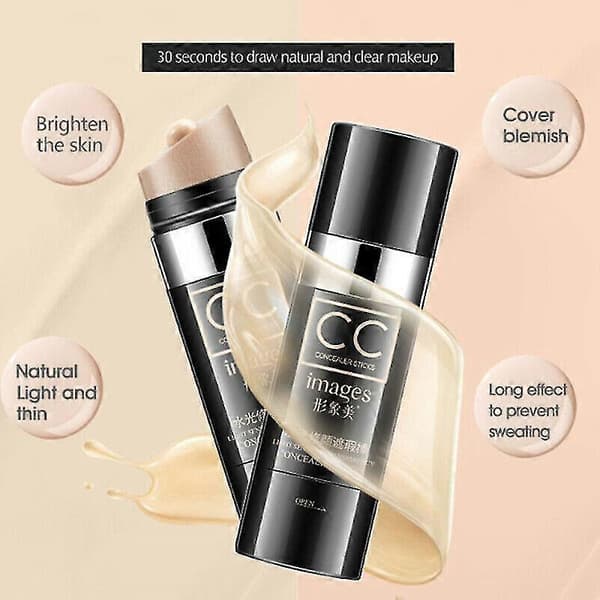 Natural Nude CC Cream Concealer Foundation Stick Moisturizing Ivory White Ivory White