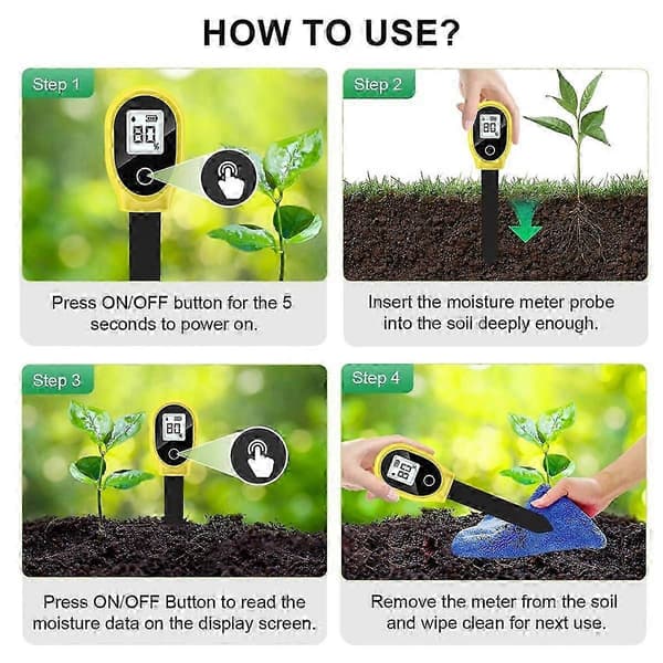 Soil Moisture Meter for Potted Plant Cultivation - Digital Display, Household Soil Tester with SGS10 Certification