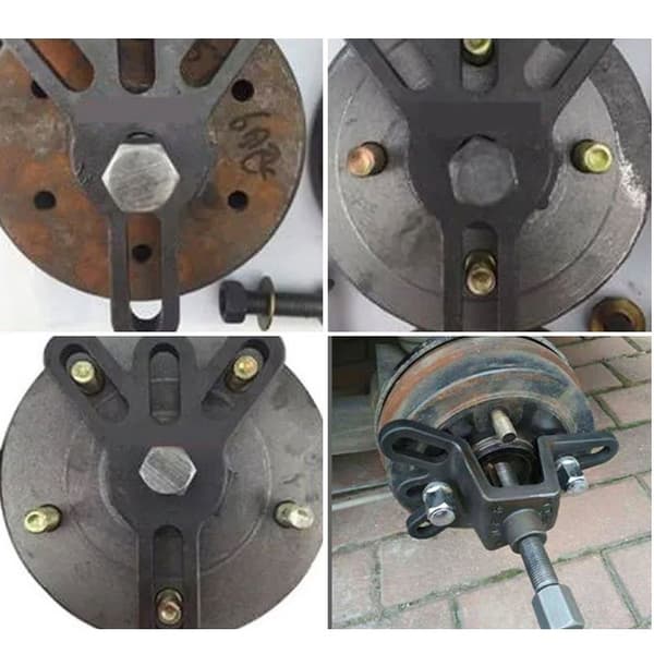 Durable, Easy-to-Install 4-Hole Brake Drum Removal Tool for Motorcycles and Tricycles - Versatile, Cast Iron