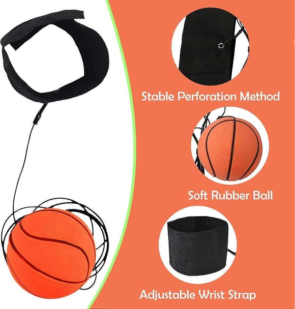 Gummiballer med bånd, 2 styk elastisk reb returbold gummibånd med håndledsrem til sport