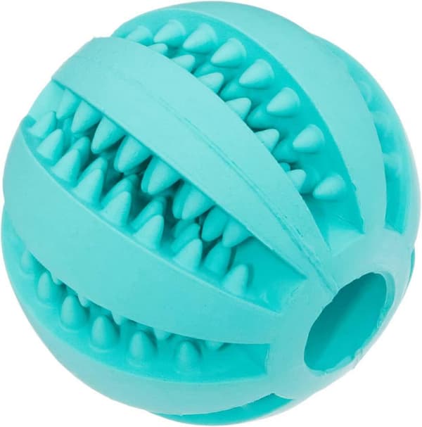 Baseball mint Denta Fun, naturgummi, 7 cm til hunde - masserer tandkødet