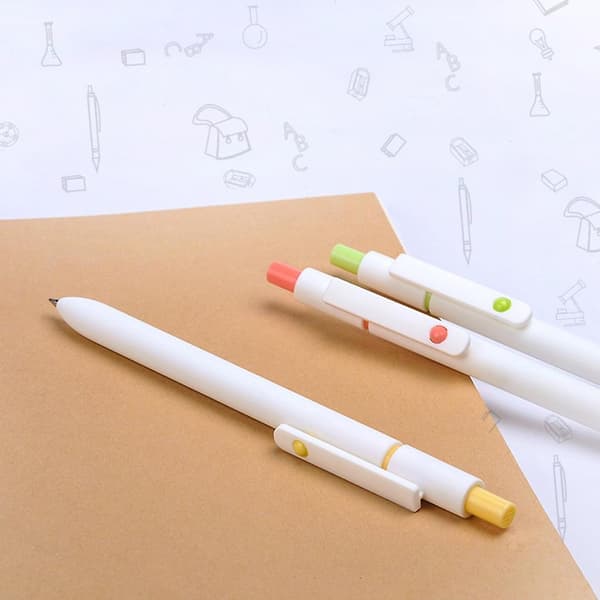5 Pieces Refillable Gel Pens 0.42MM Retractable Gel Pens Large Ink Volume C C
