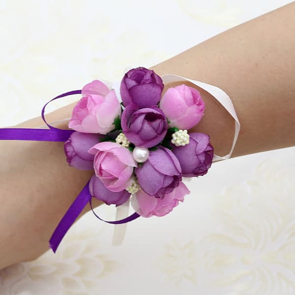 4 stk Håndleddsblomster Håndblomster til brud brudepike