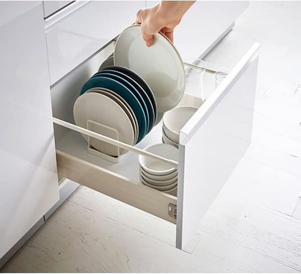Tallerkstativ, Vertikalt Tallerkstativ, Serveringsbrettholder, Skapoppvaskstativ (Hvit) Hvit White