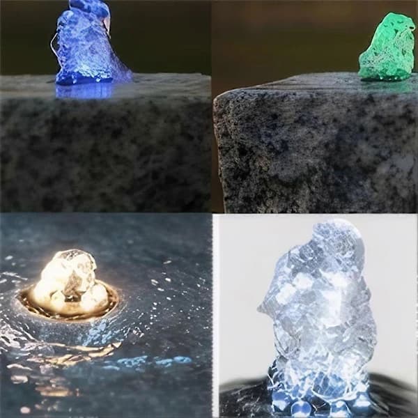 RGB 6 LED AC12V Vandfontænelampe med 2-bens forbindelse Undervandsdamlamper Vandfunktion Lys Sort