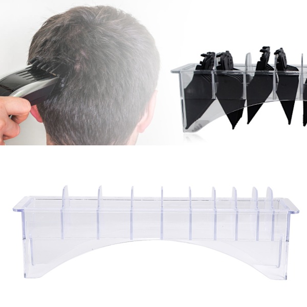 Storage Box for Guide Combs Hair Clipper Positioning Comb Organizer Case 10 Compartments