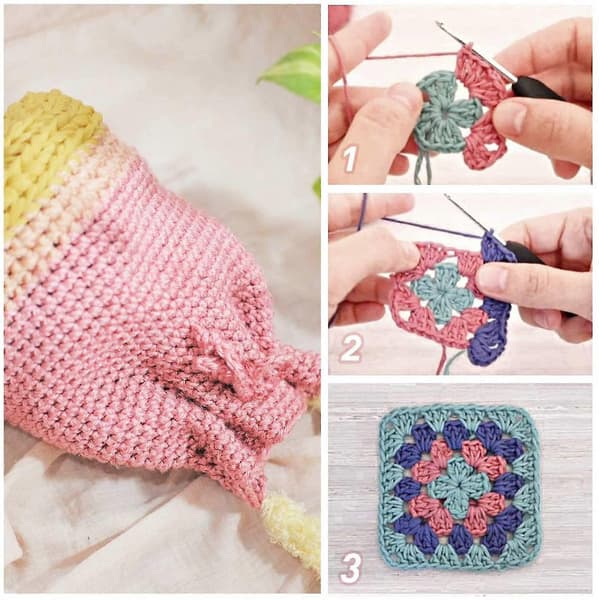 Crochet Hook with Storage Bag Ergonomic Crochet Hook with Soft Grip, Extra Long Eye Blunt Knitting N