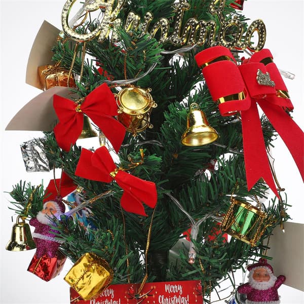Mini Christmas Tree, 60 cm Artificial Pine for Tabletop Christmas Decorations with LED String Lights