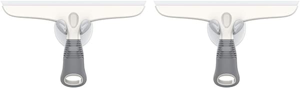 Silicone Squeegee, 2-pack Heavy Duty Window and Glass Scrubber with Hook for Home, Car, Bathroom Surfaces 2 Pack