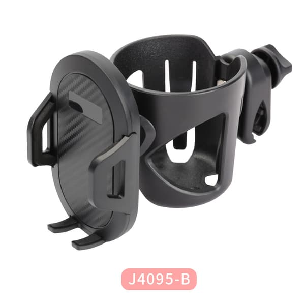 Stroller Cup Holder Mobile Phone Holder 2-in-1 Stroller Baby Bottle Water Cup Holder Navigation Bracket 360 Degree Adjustable