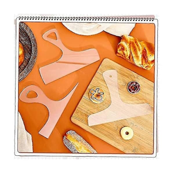 3 Pcs Wood Pattern Acrylic Templates - Charcuterie Board Handle/Cutting Board Angled Curved Drawing Template