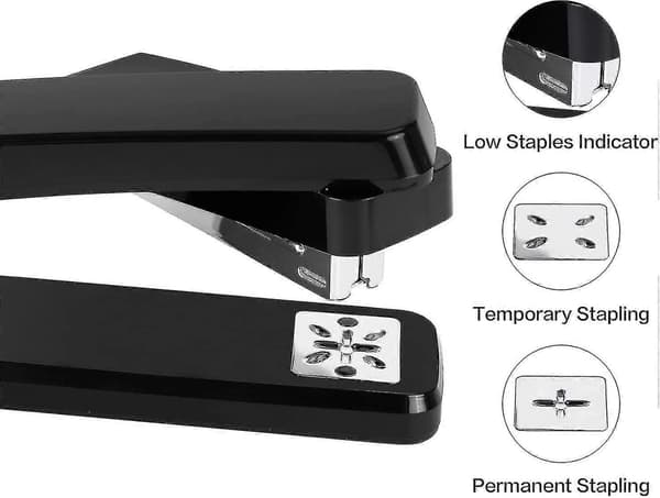 Swing Arm Stapler with Swivel Function, 25 Sheet Capacity, 360 Degree Rotating Desktop Model for Brochure or Book Binding