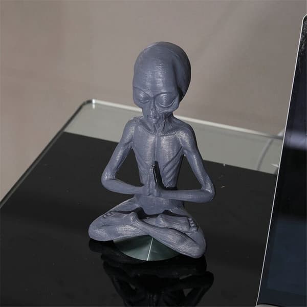 Prydnader Skrivebordsdekorasjon Yoga Meditasjon Statue Figur Skulptur Hylle Sitter Hage