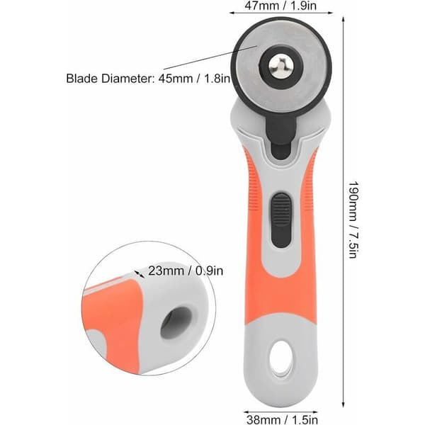 Rotary Cutter, Portable HSS Wheel Cutter, Sewing Tool, Rotary Cutting Tool