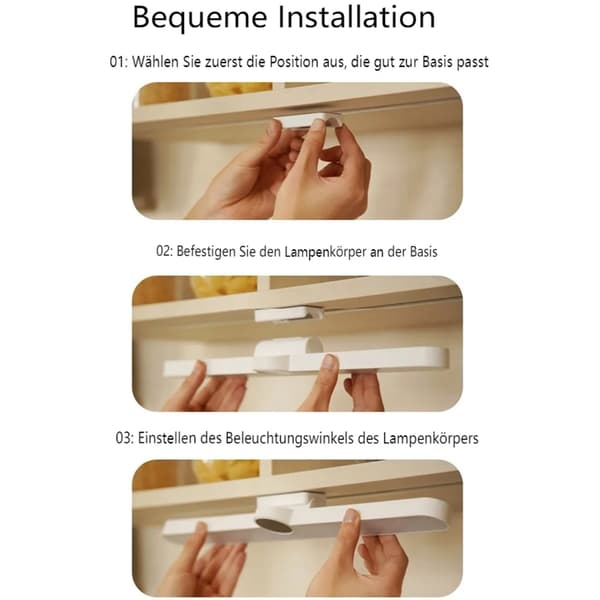 40 cm LED-underskapsbelysning med bevegelsessensor, dimbar USB-oppladbar