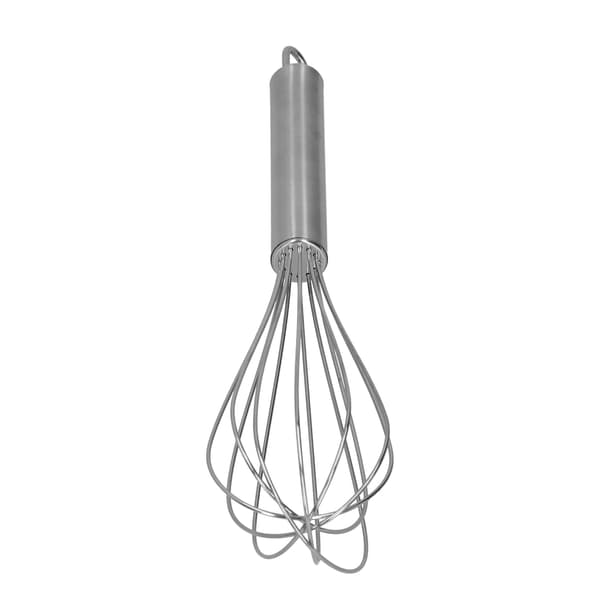 Visp i rustfritt stål, manuell 6-tråds eggvisp for hjemmebaking, matlaging, blanding, visping 10 tommer