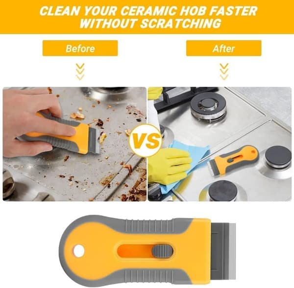 Glass and Ceramic Scraper - Glass Cleaning Tool with 20 Spare Parts
