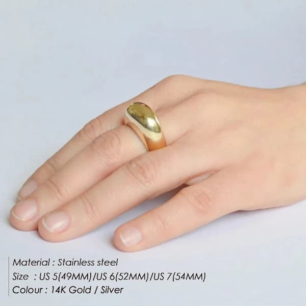 Ringe i rustfrit stål Arc Ringe SØLV STØRRELSE7 STØRRELSE7 sølv størrelse7-størrelse7