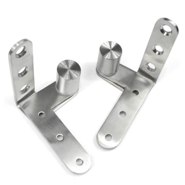 Stainless steel door, hidden hinges, heavy-duty pivot hinge Adjustable for gap axis up and down door hinge Silent operation