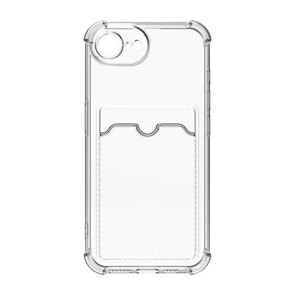 iPhone 16e Støtsikkert Deksel med Kortholder - Transparent Transparent transparent Transparent transparent