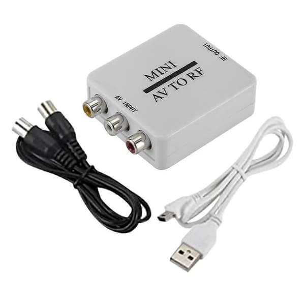 RCA / A / V Kompositvideokabel til RF / Koaksial / Koaksial Konverter - Kompatibel Modulator TV