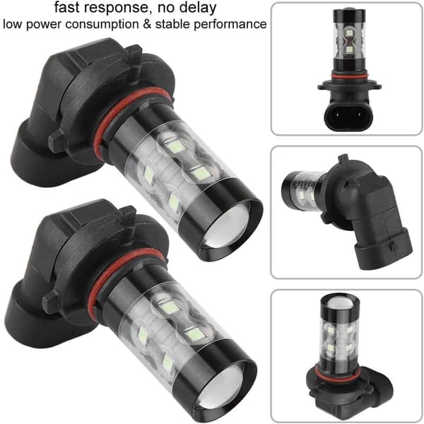 2 stk 9005 HB4 8000K isblå 50W LED-frontlyspære tåkelys bilkjørelys