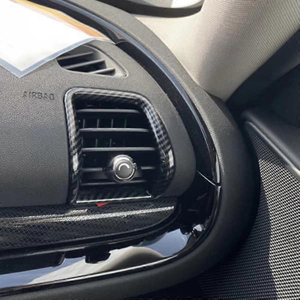 4st Bil Kolfiber Instrumentbräda Sida Luftventil Hus Utlopp Ram Dekorativt Skydd Trim För Mini C