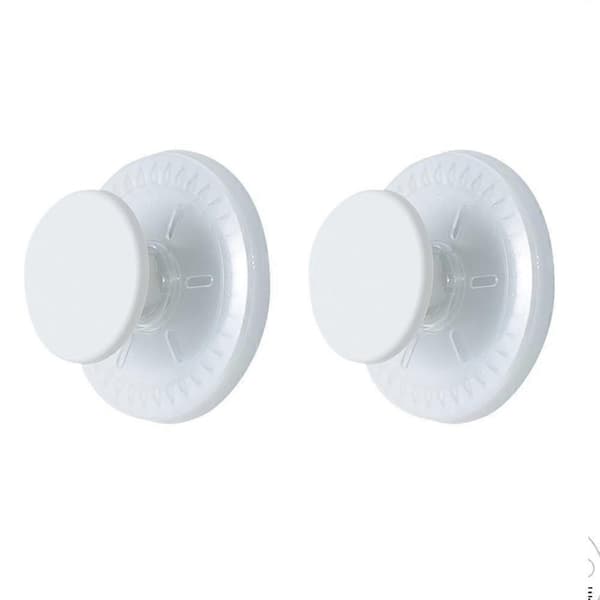 Suction Cup Hooks 2-pack, Vacuum Suction Cup Hooks Heavy Duty Bathroom Hanger, Suction Cup Hooks Round No Drilling Removable Traceless for Tile Door Glass Kitchen