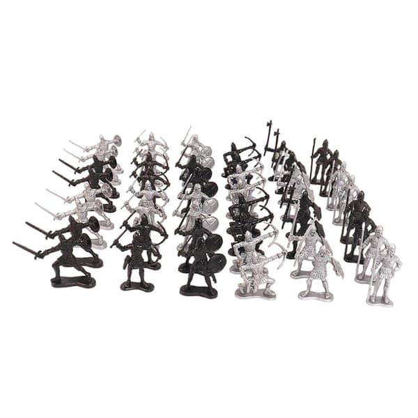 48 stk/sæt miniaturekrigermodelsoldatfigurer legetøj til børn drenge gaver