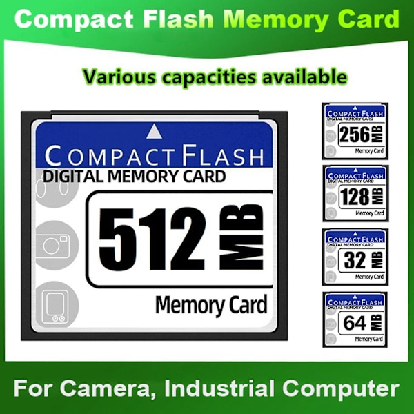 128 MB Compact Flash-hukommelseskort til kamera, reklamemaskine, industriel computer