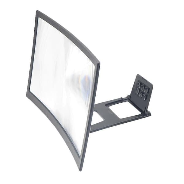 1 pc 12 inch 3D Phone Screen Magnifier Curved Screen Magnifier Screen Amplifier (Black)