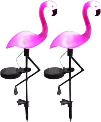 Flamingo hagedekorativ lampe, IP55 vanntett solcellelykt